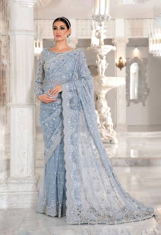 maria b. Pakistani designer sarees net collection