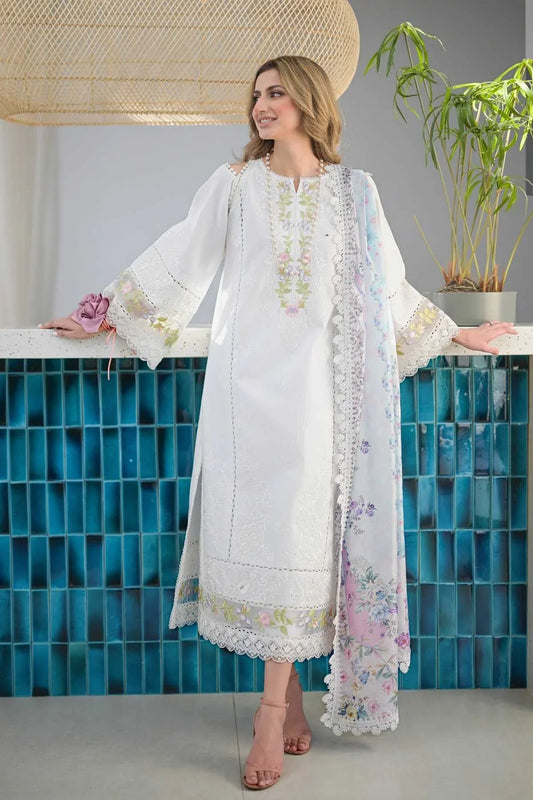 Embroidered Luxury Lawn Unstitched 3Pc | 1031