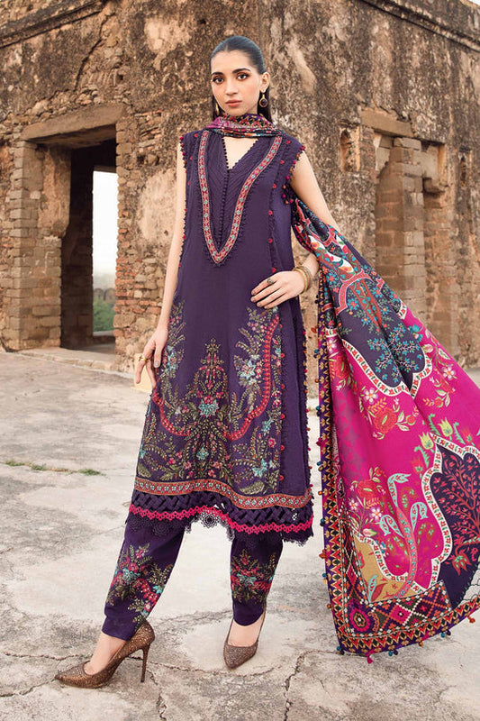 Embroidered Luxury Lawn Unstitched 3Pc | 1049