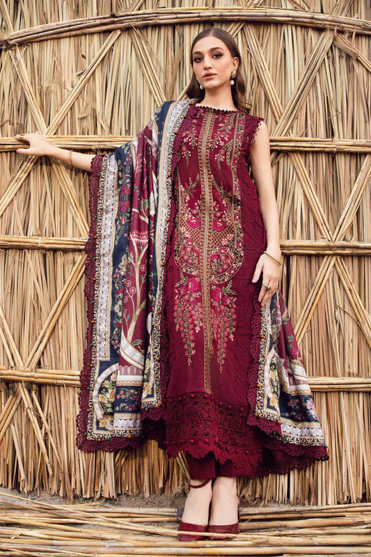 Embroidered Luxury Lawn Unstitched 3Pc | 1046