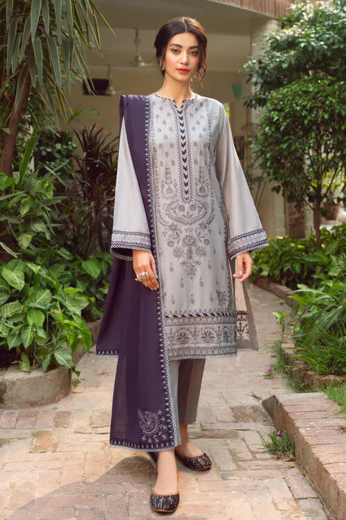 PREMIUM LAWN 3PC EMBROIDERED DRESS EMBROIDERED DUPATTA D-1038