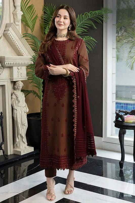 Embroidered Luxury Lawn Unstitched 3Pc | 1014