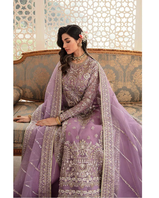 SAFFANA SOFT ORGANZA HEAVILY EMBROIDERY  DRESS 3 PIECE 2353