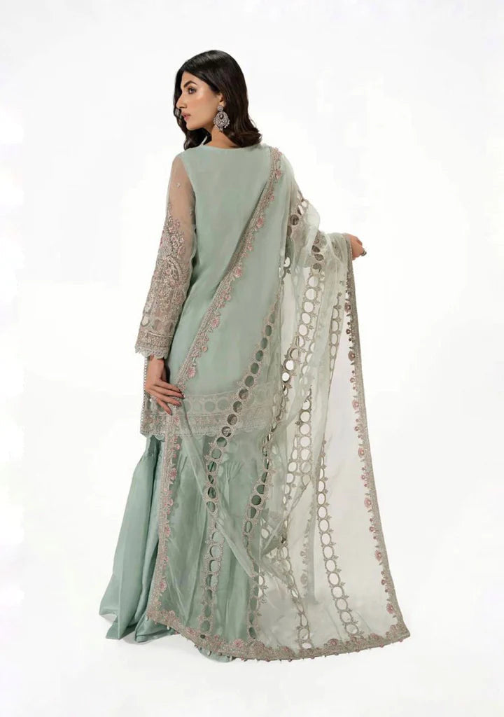 Maria B. heavily embroidered dress with organza dupatta fabric and soft organza fabric 