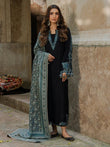 EMBROIDERED 3PC DHANAK DRESS WITH PRINTED DHANAK SHAWL-DAS/5141