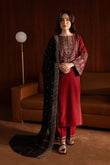 WOOL MARINA 3PC EMBROIDERED DRESS EMBROIDERED SHAWL-DAS/5065