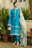 Embroidered Luxury Lawn Unstitched 3Pc | 1056