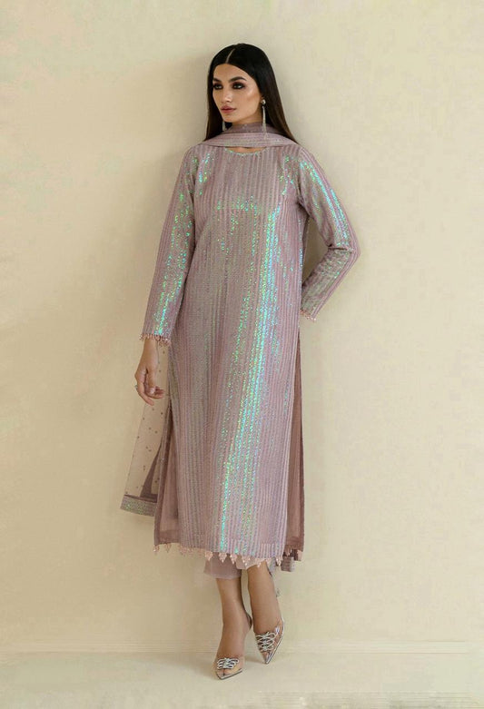 BAROOQUE SOFT NET EMBROIDERY COLLECTION 3 PIECE 2364