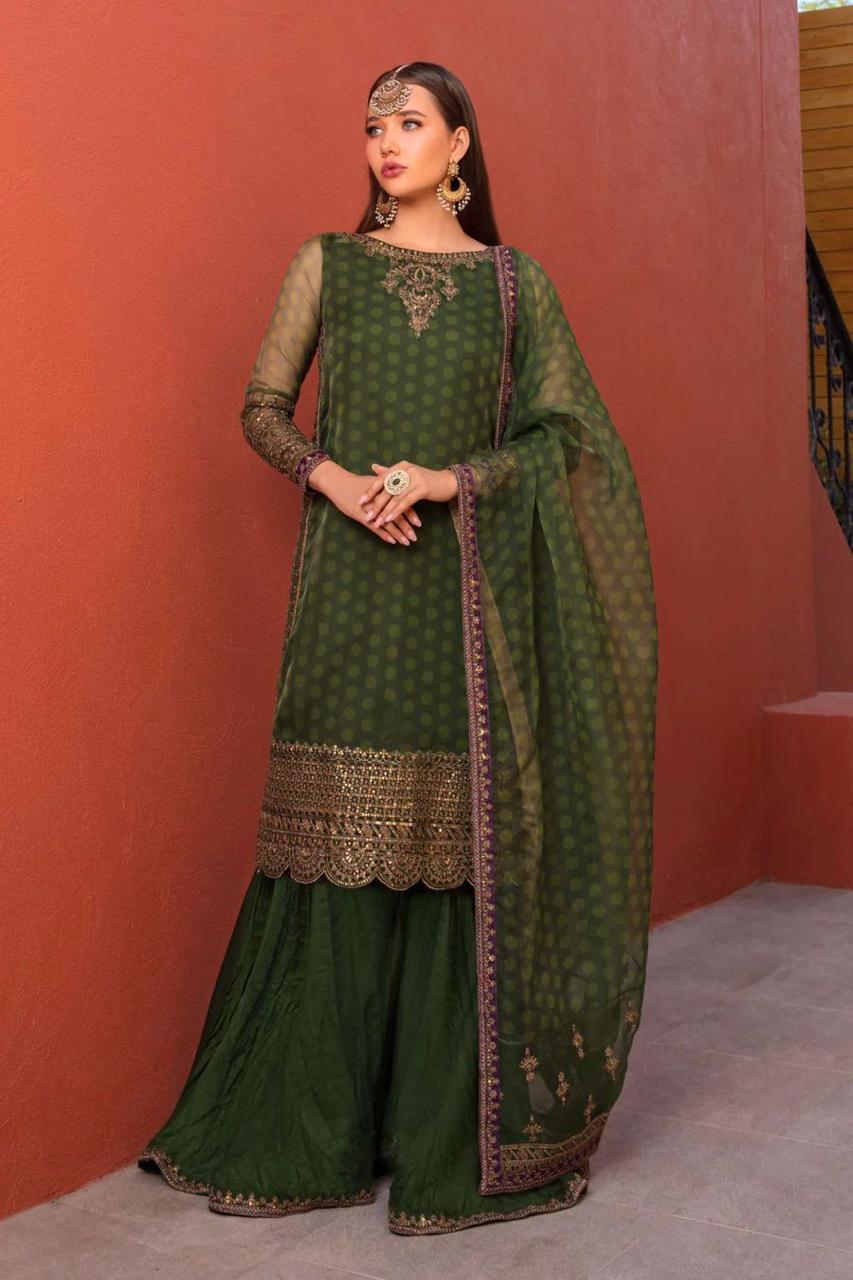 maria b organza collection embroidery dress online by aizah store